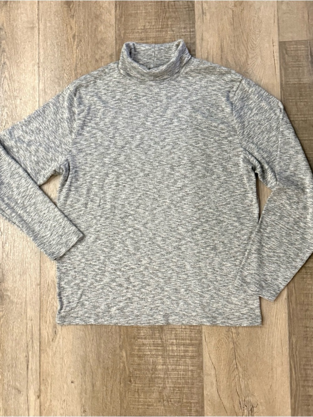 Abercrombie & Fitch Sweater XXL Gray Marled Turtleneck Long Sleeve Cozy Top